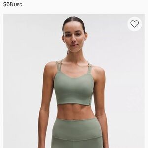 Lululemon Athletica Olive Double Strap Sports Bra